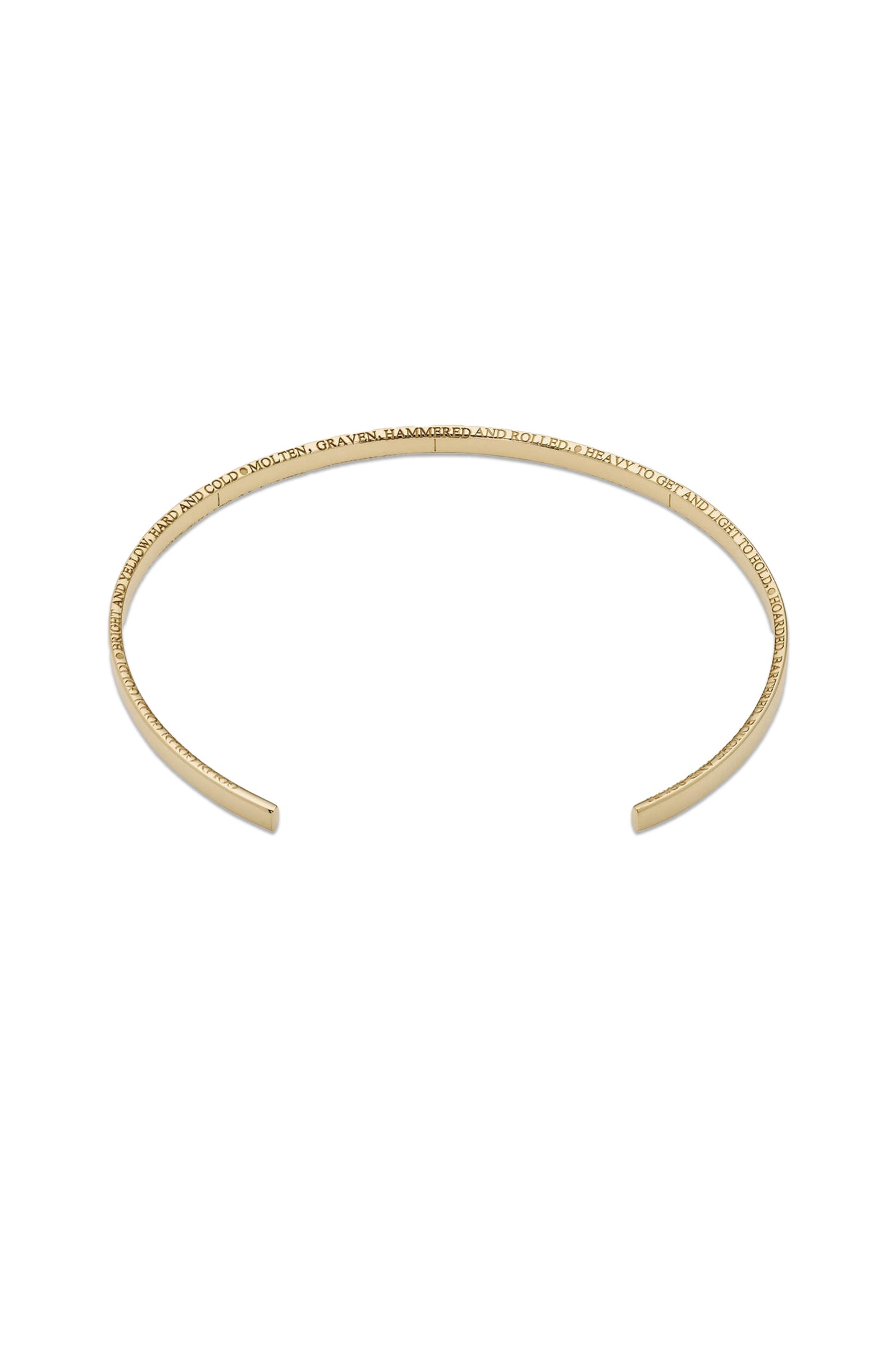 886 Fine Poem Cuff In 18Ct Yellow Gold