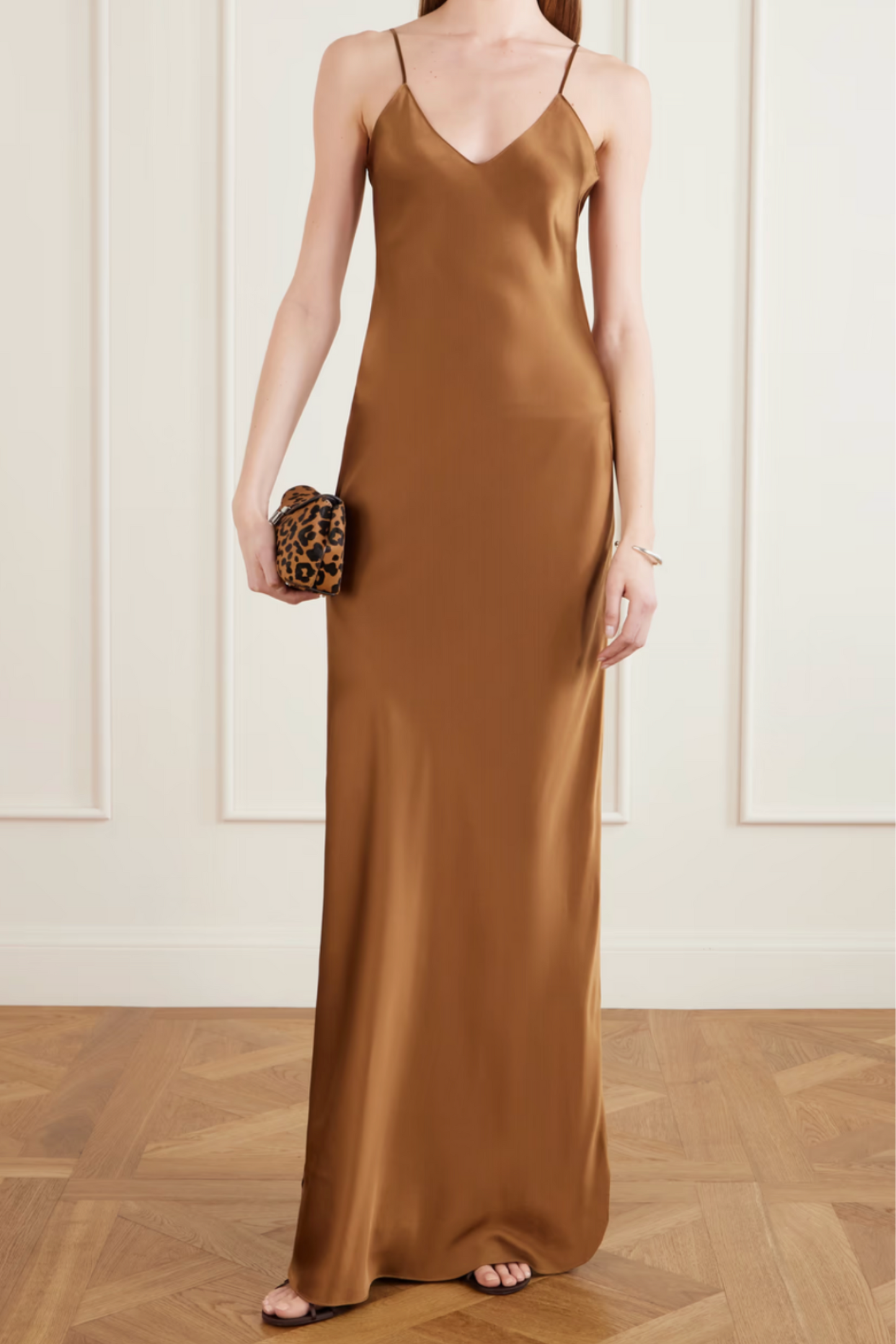 Cami silk-satin gown
