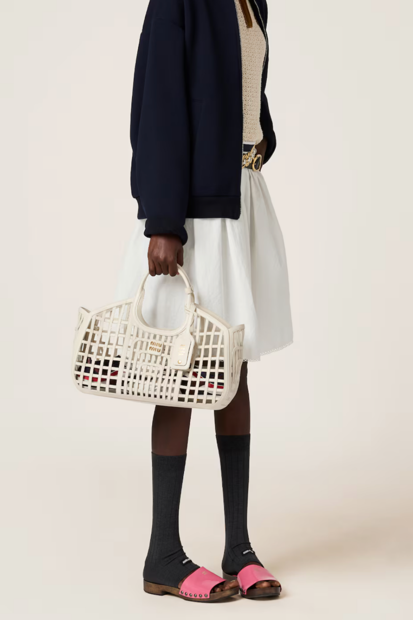 Leather basket