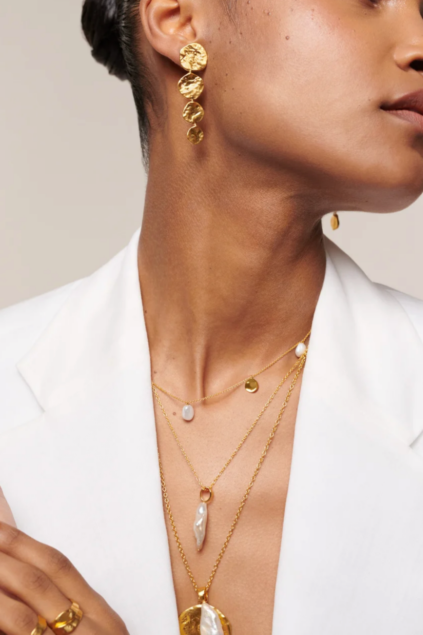 Capri Disc Cocktail Earrings