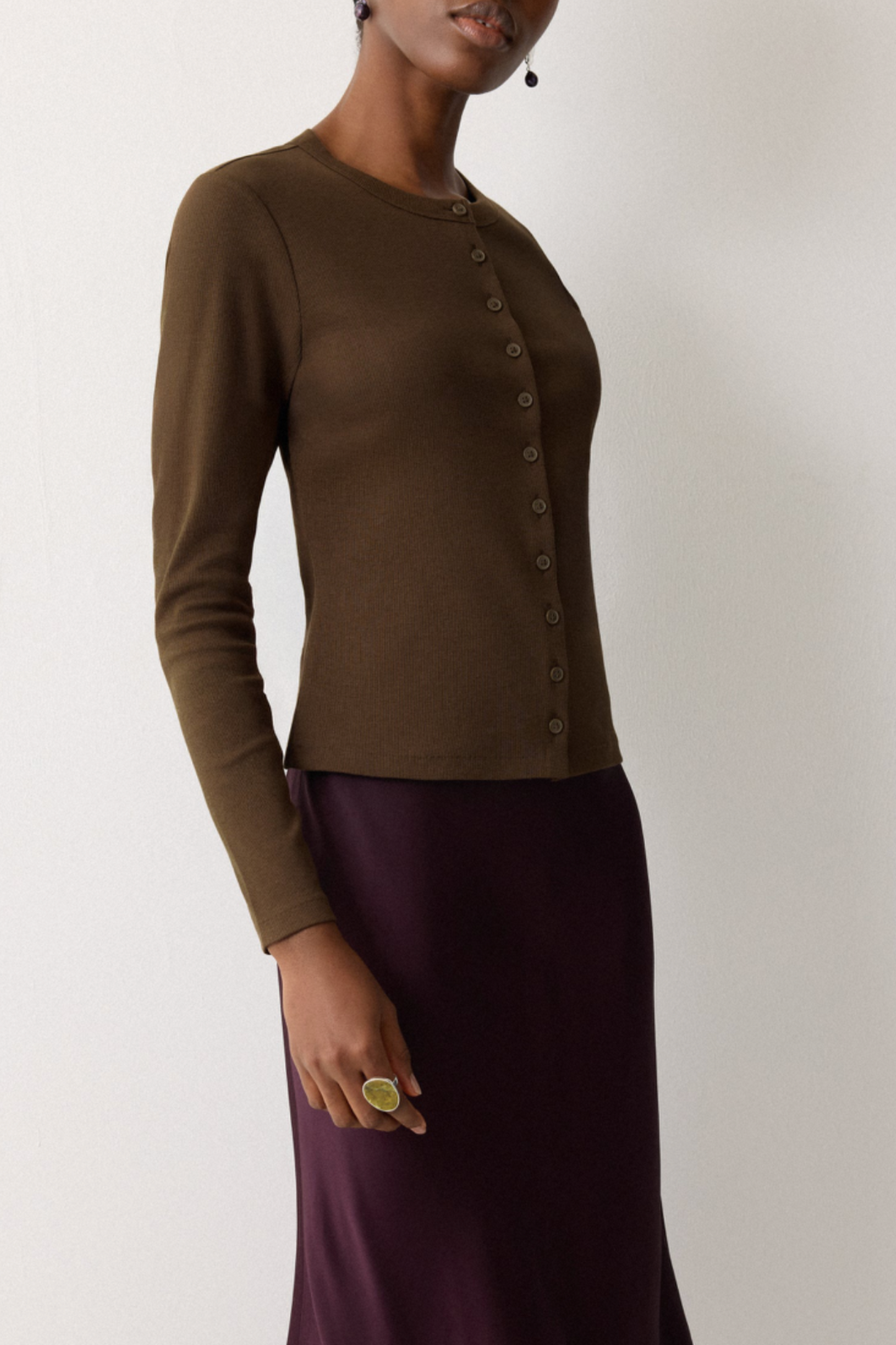 Button Through Baby Tee Cardigan