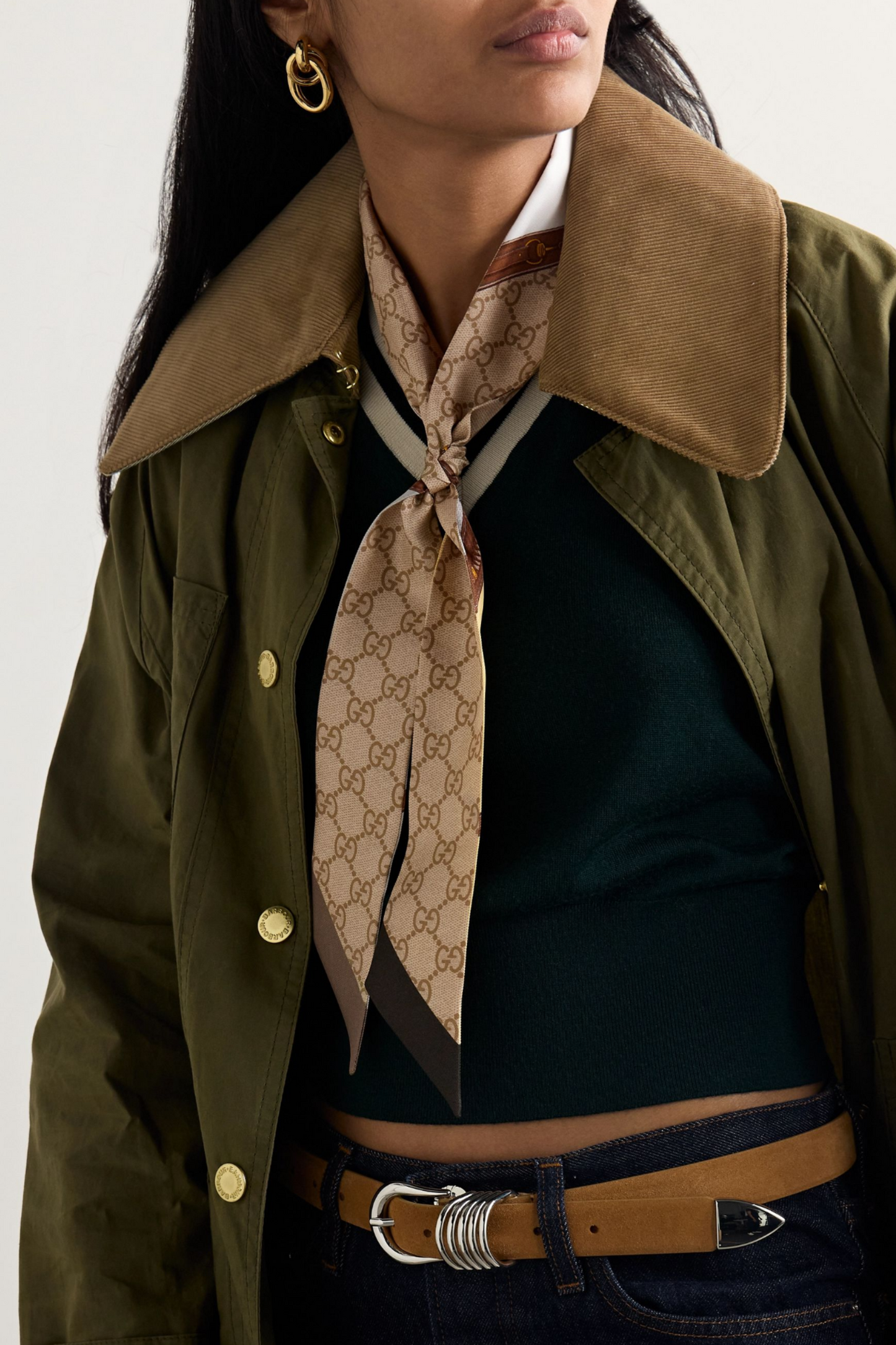 Printed Silk-Jacquard Scarf