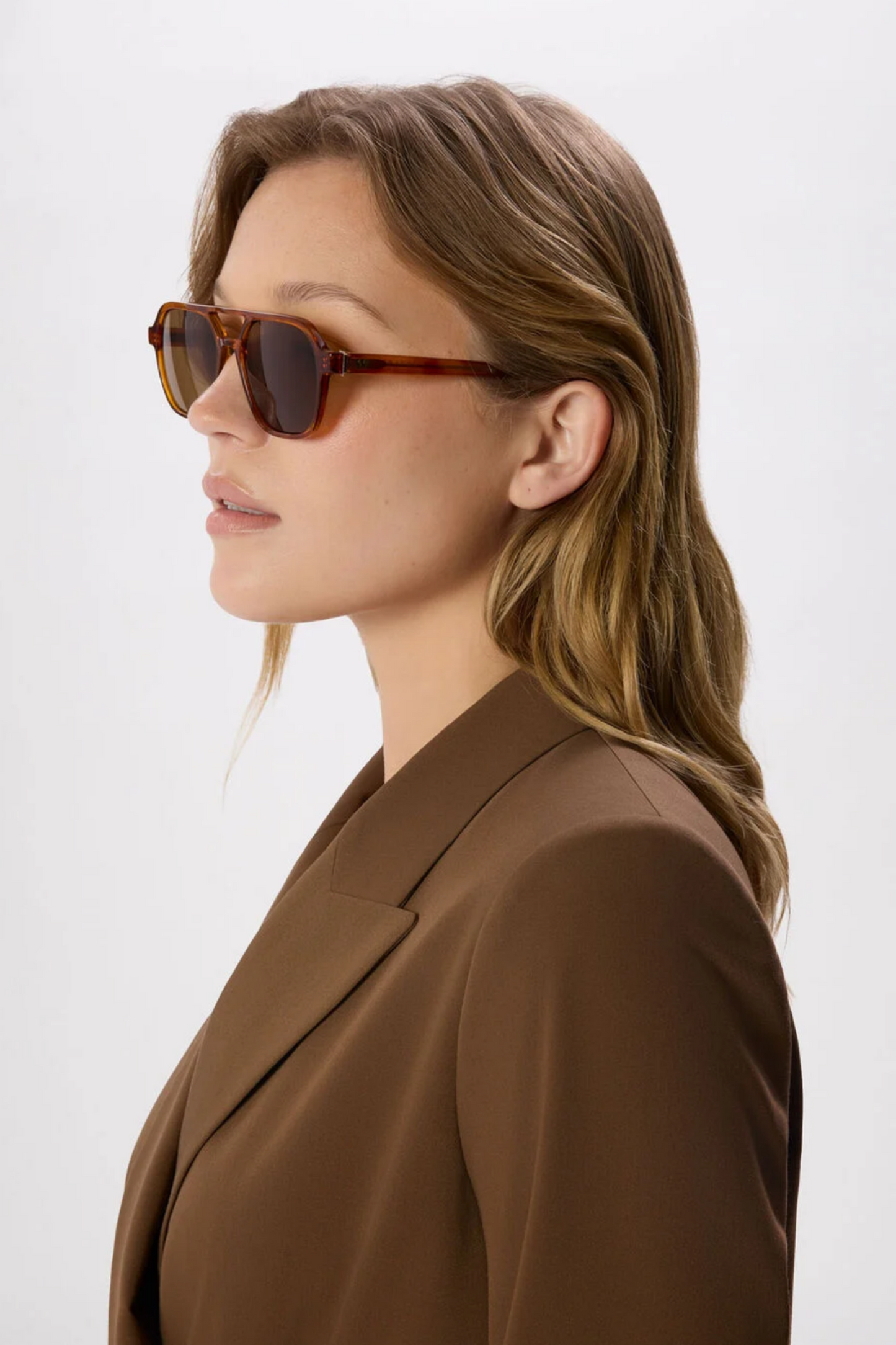 Brown Aviator Sunglasses