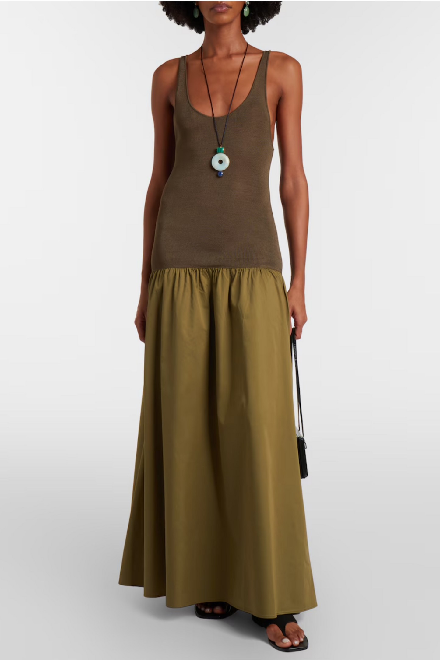 Ilya Cotton-trimmed Maxi Dress