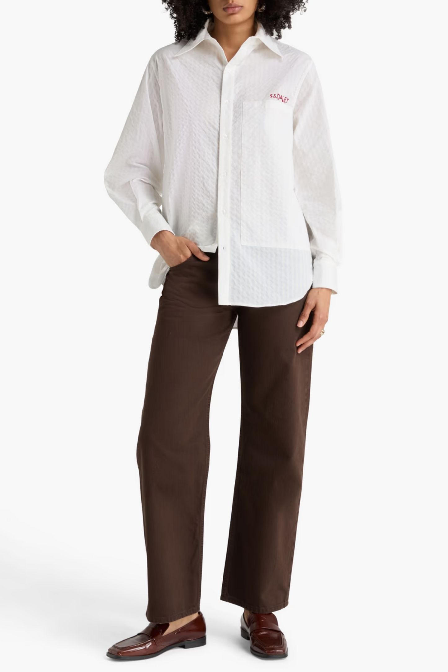 Denton Striped Cotton-seersucker Shirt