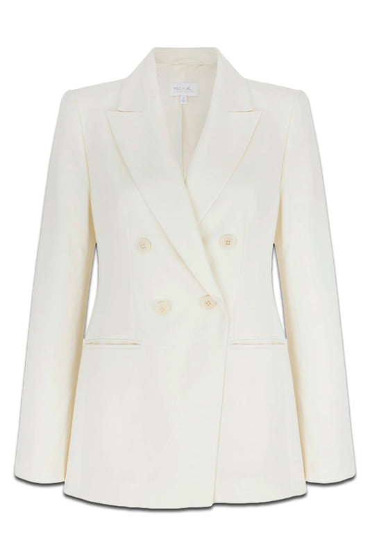 Wool-Blend Double-Breasted Blazer