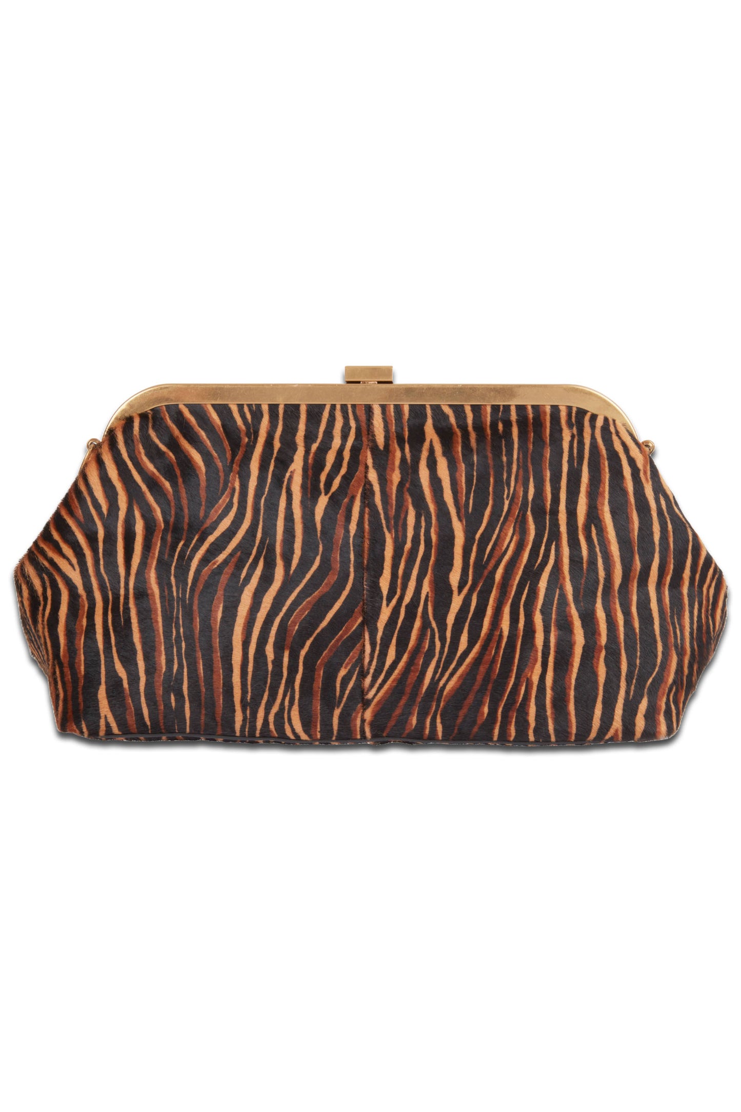 Animal Print Leather Clutch Bag