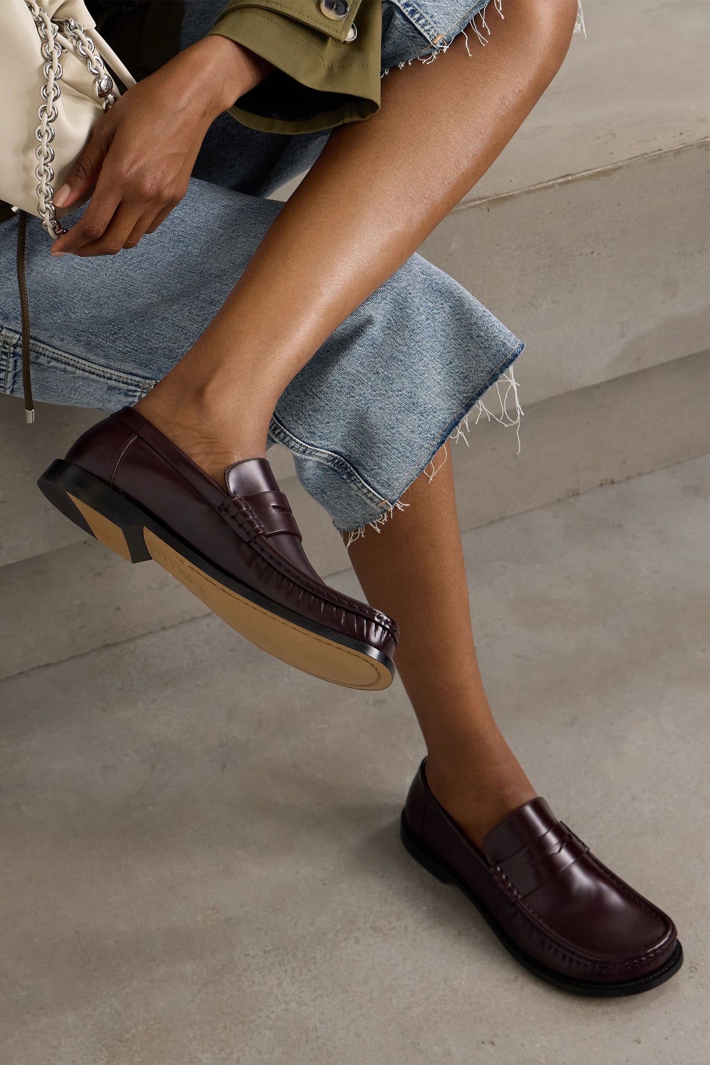 Campo Brushed-leather Loafers