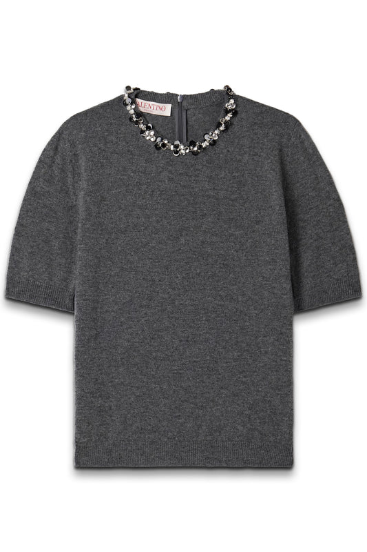 Embellished Wool Sweater