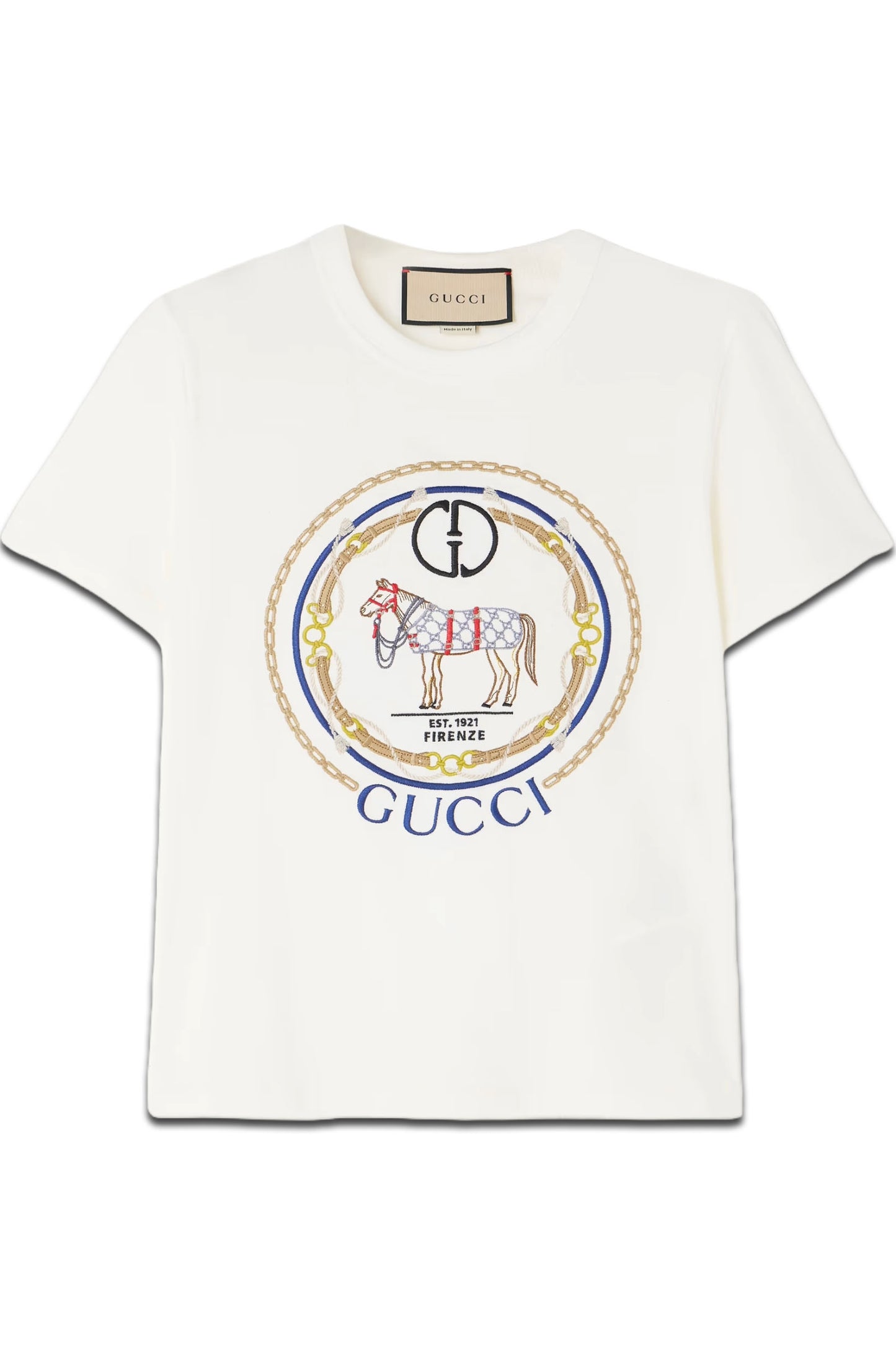 Embroidered Cotton-jersey T-shirt