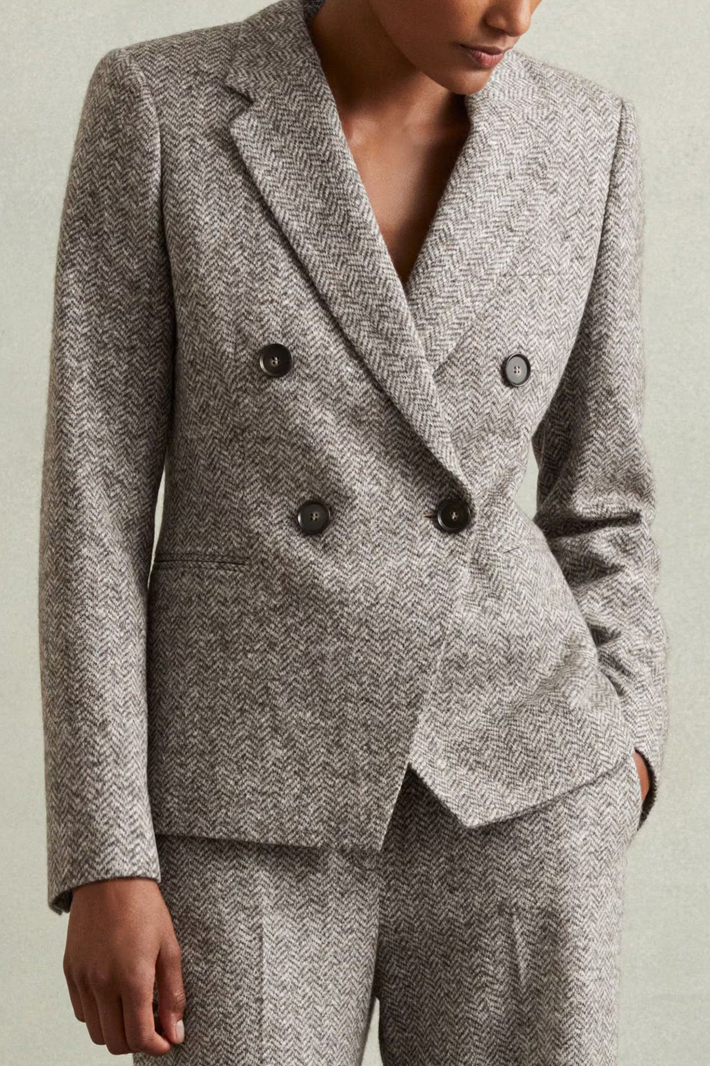 Wool and Cotton-blend Tweed Suit Jacket