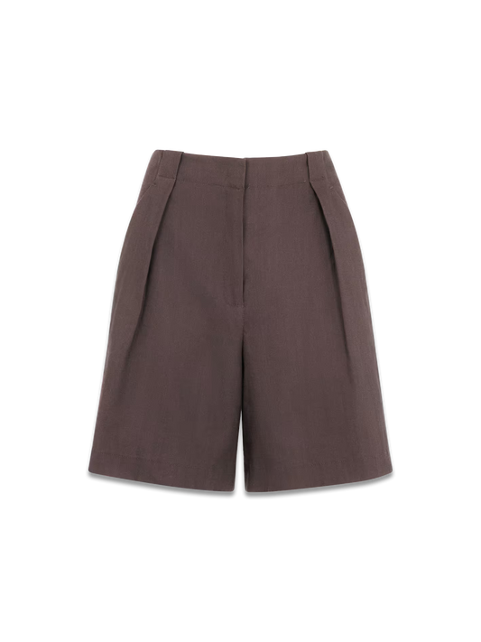 Dark Grey Mila Linen Blend Short