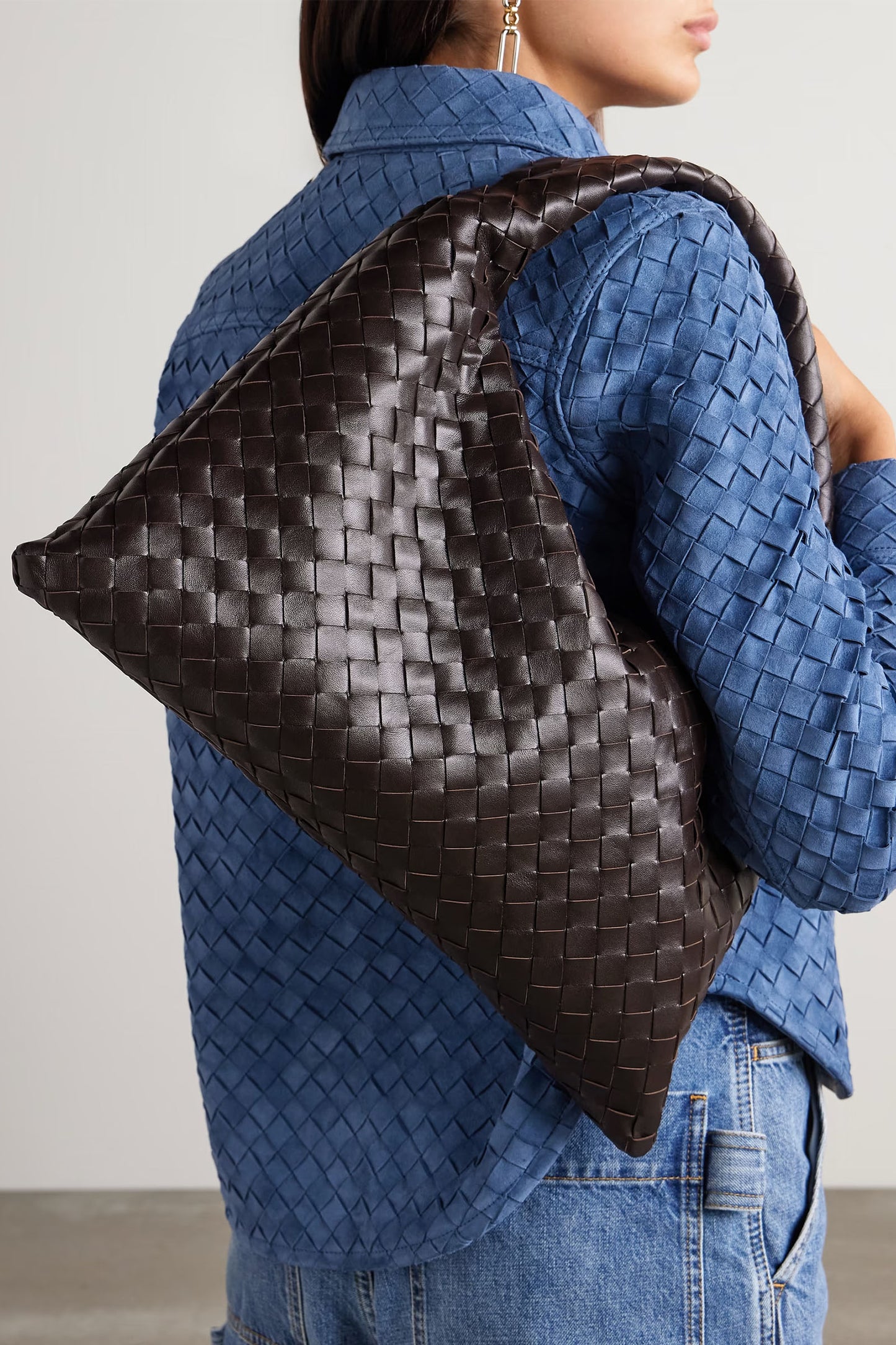 Hop Small Intrecciato Leather Tote