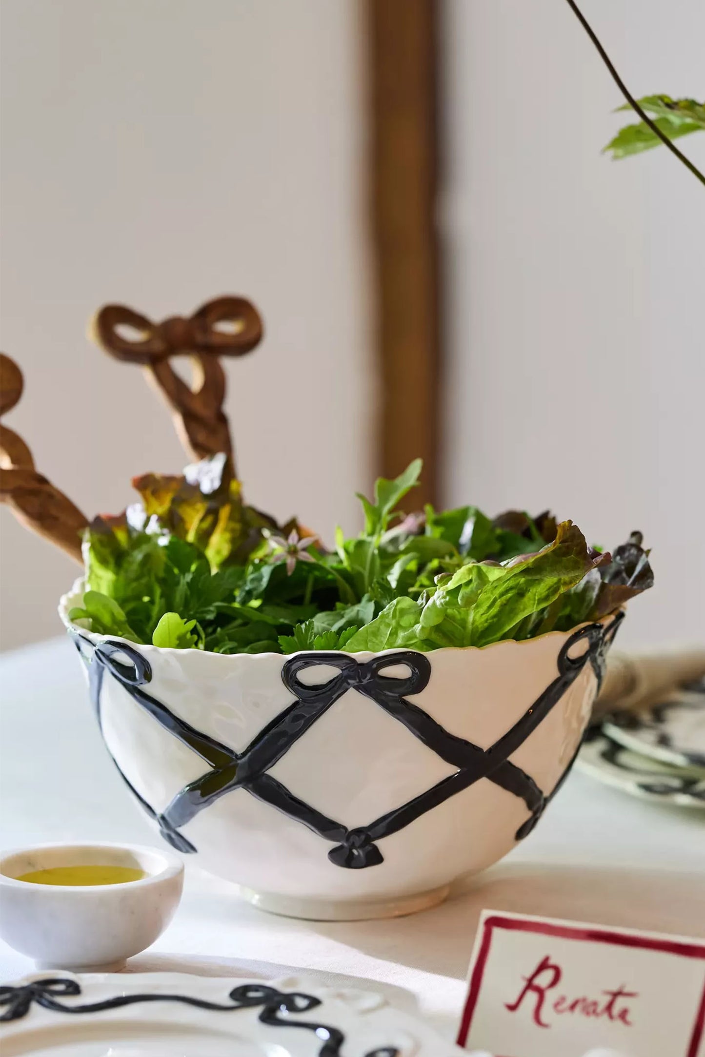 Benedita Bow Ceramic Stoneware Serve Bowl
