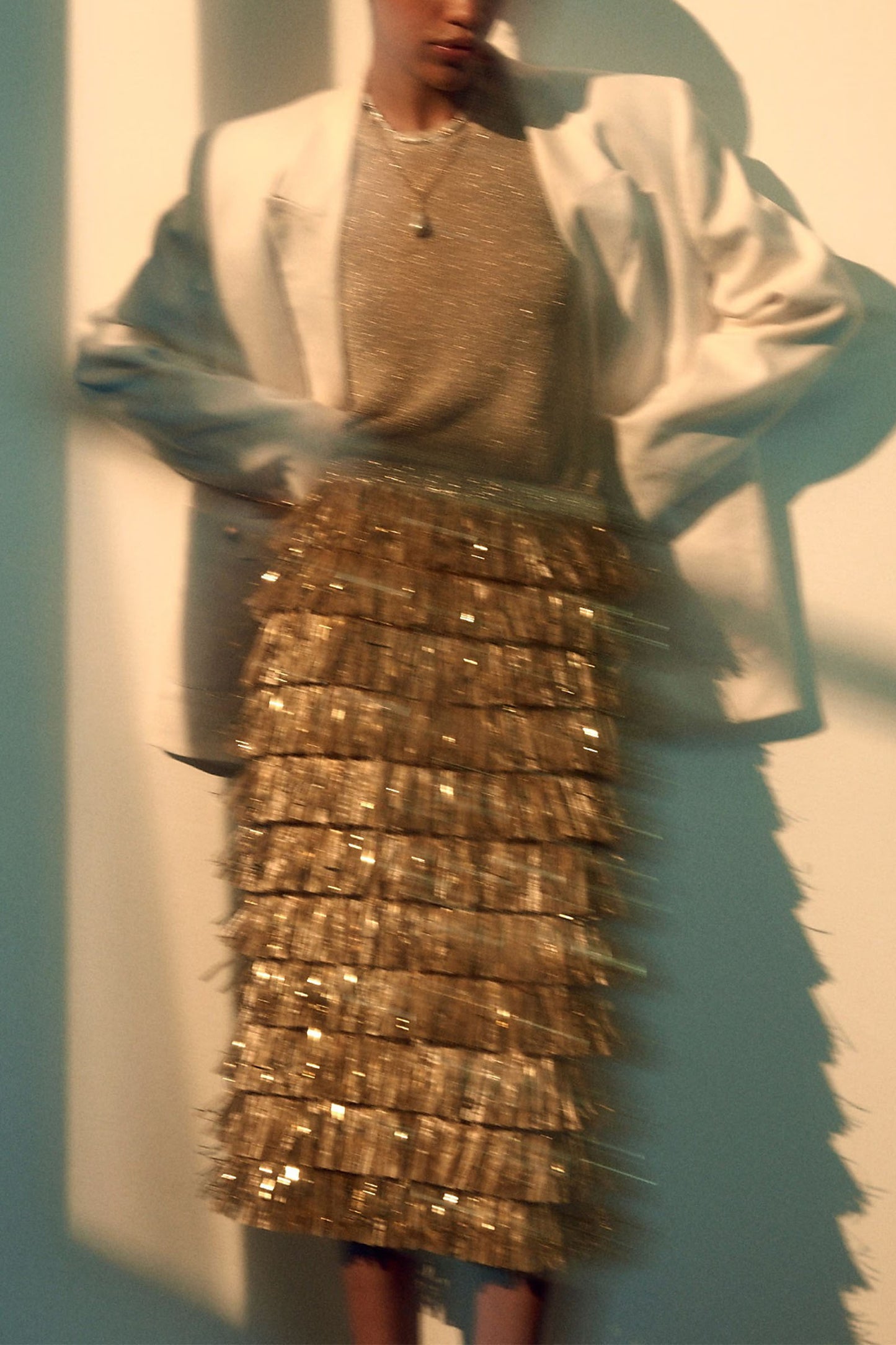 Collection Gold-fringe Skirt