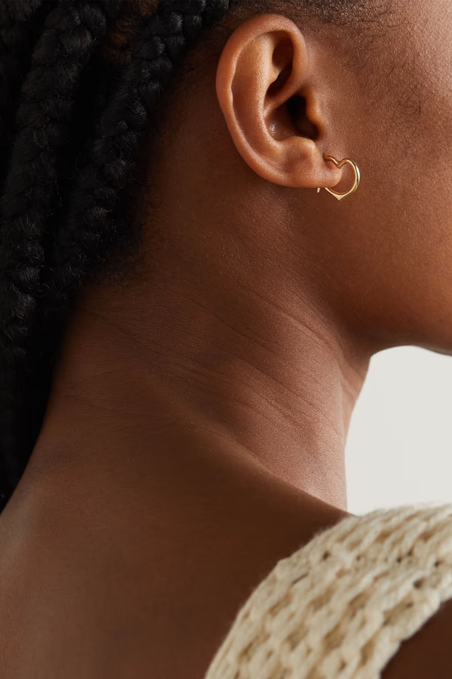 + NET SUSTAIN Heart Feels 14-karat Recycled Gold Hoop Earrings