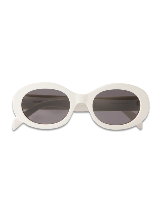 Triomphe oval-frame acetate sunglasses