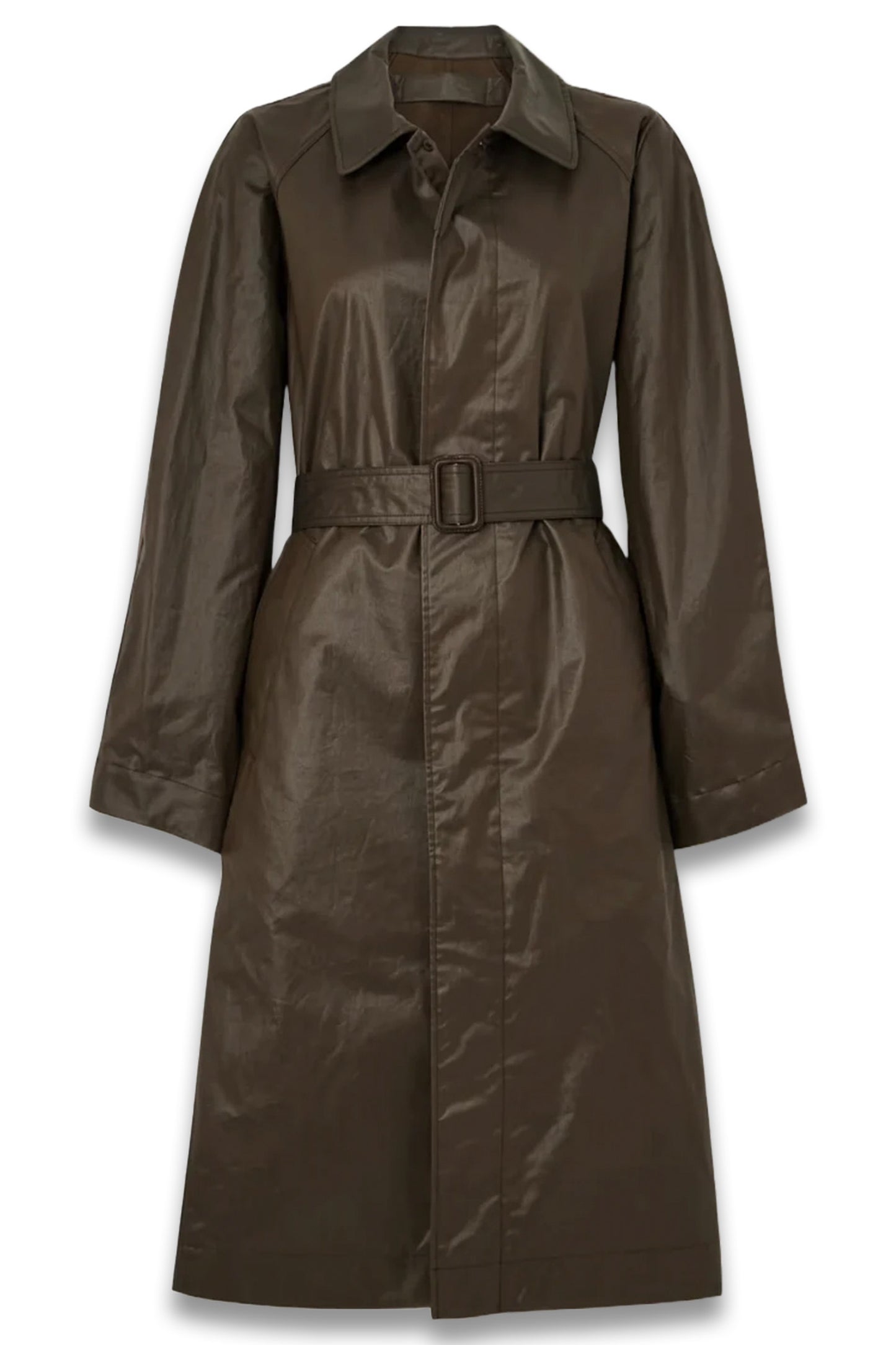 Belted Coated-cotton Coat