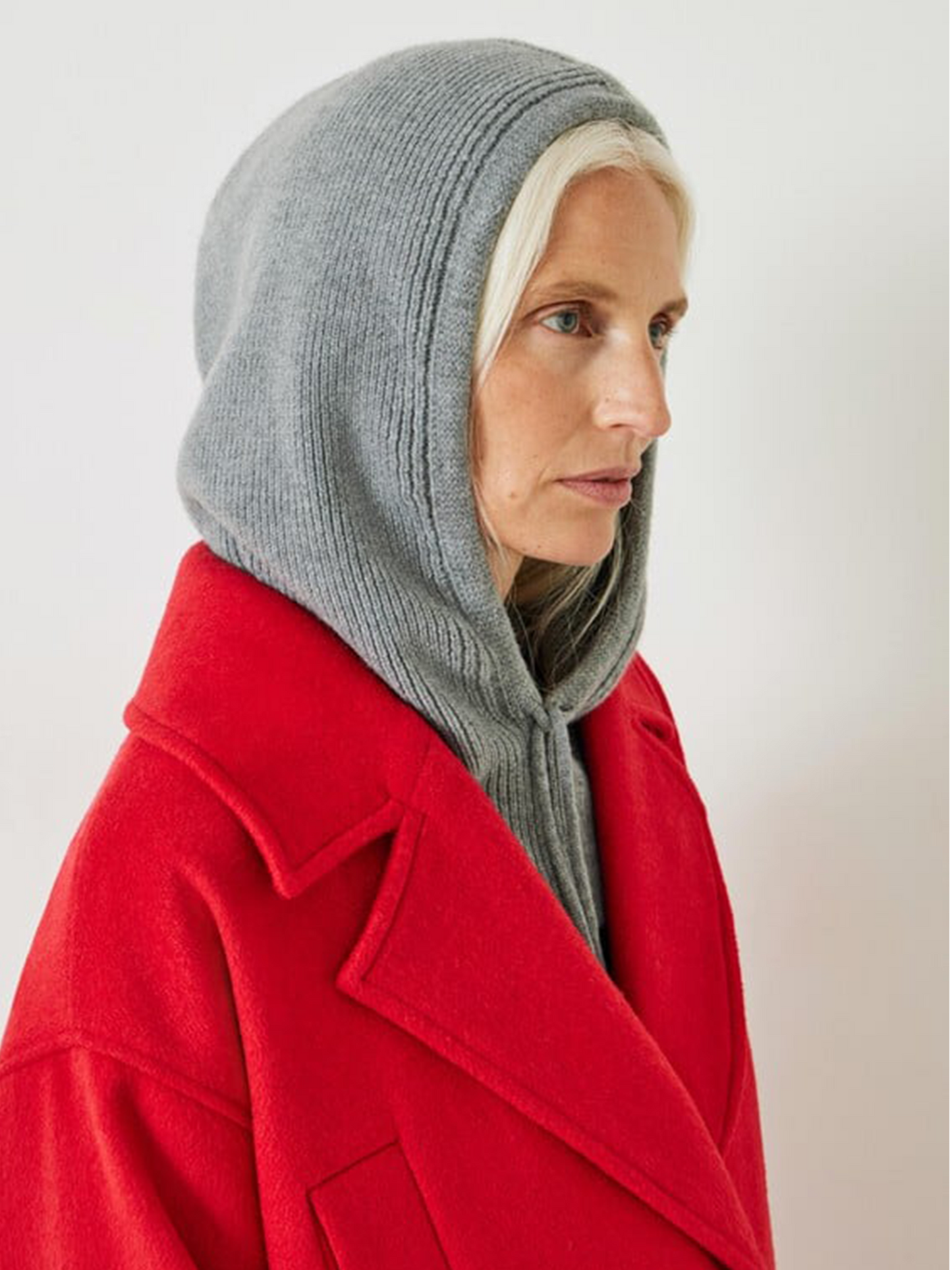 Rib Knitted Hood