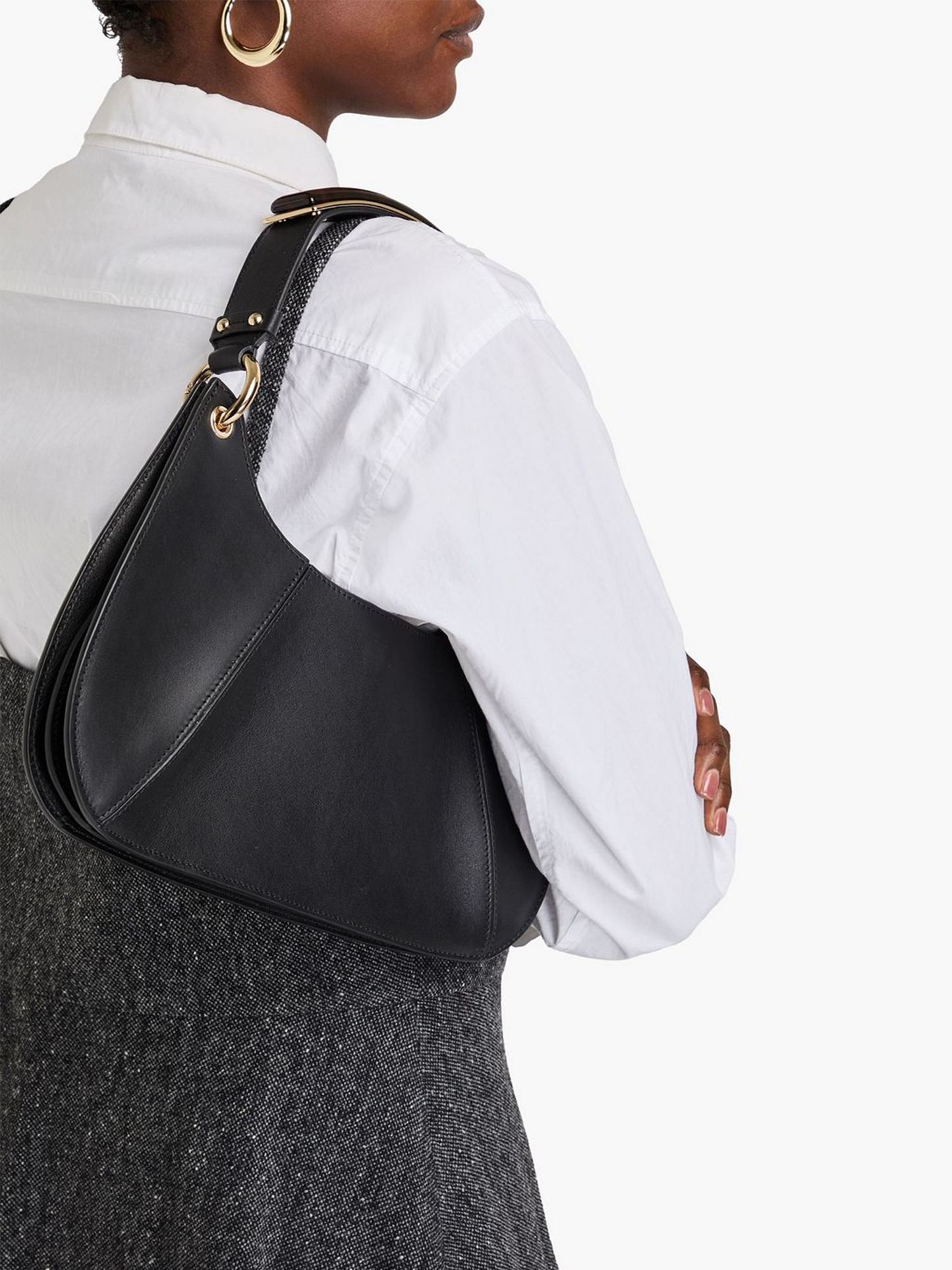 Leather shoulder bag
