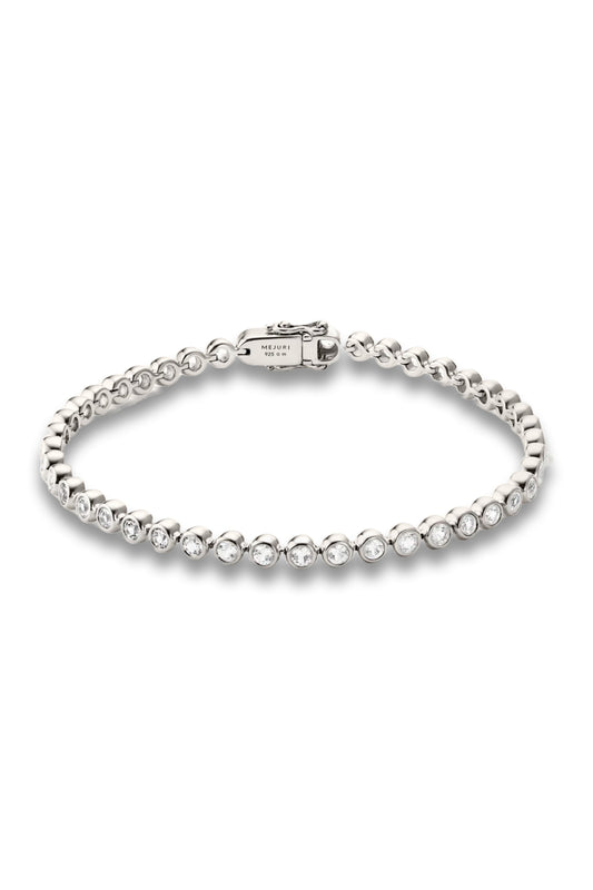 Zadie Bezel Lab Grown Sapphire Tennis Bracelet
