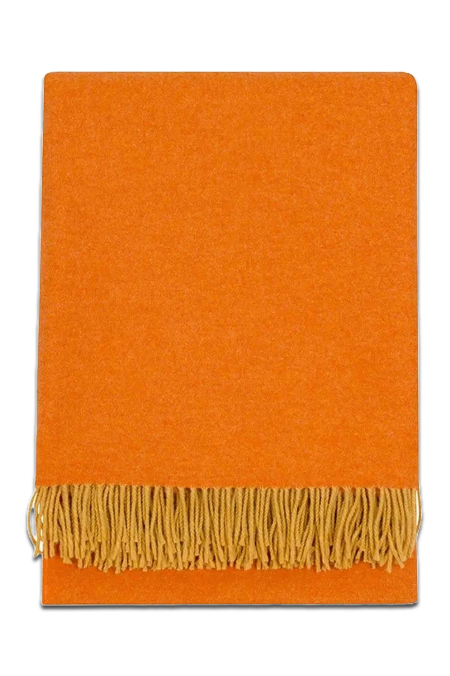 Two Tone Merino Throw Orange 150 x 180cm