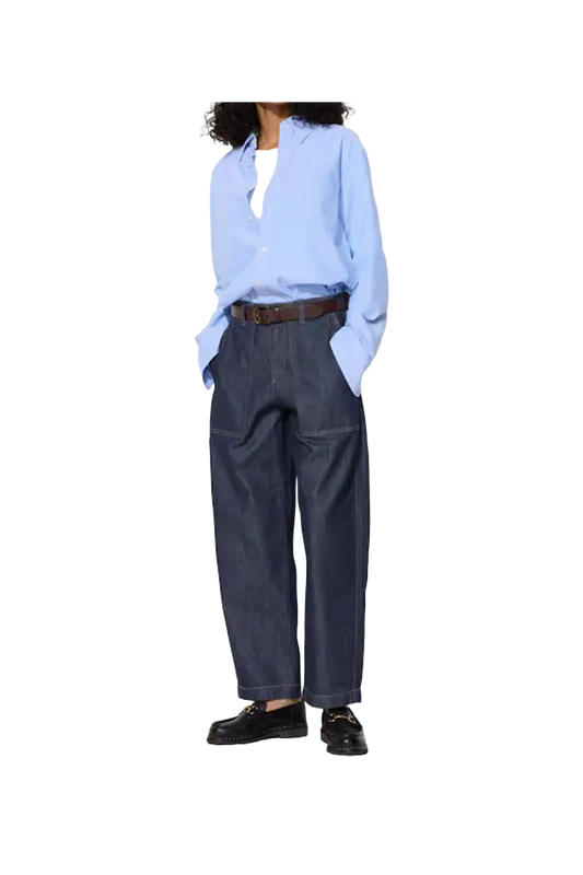 Curved Baker Trousers Denim