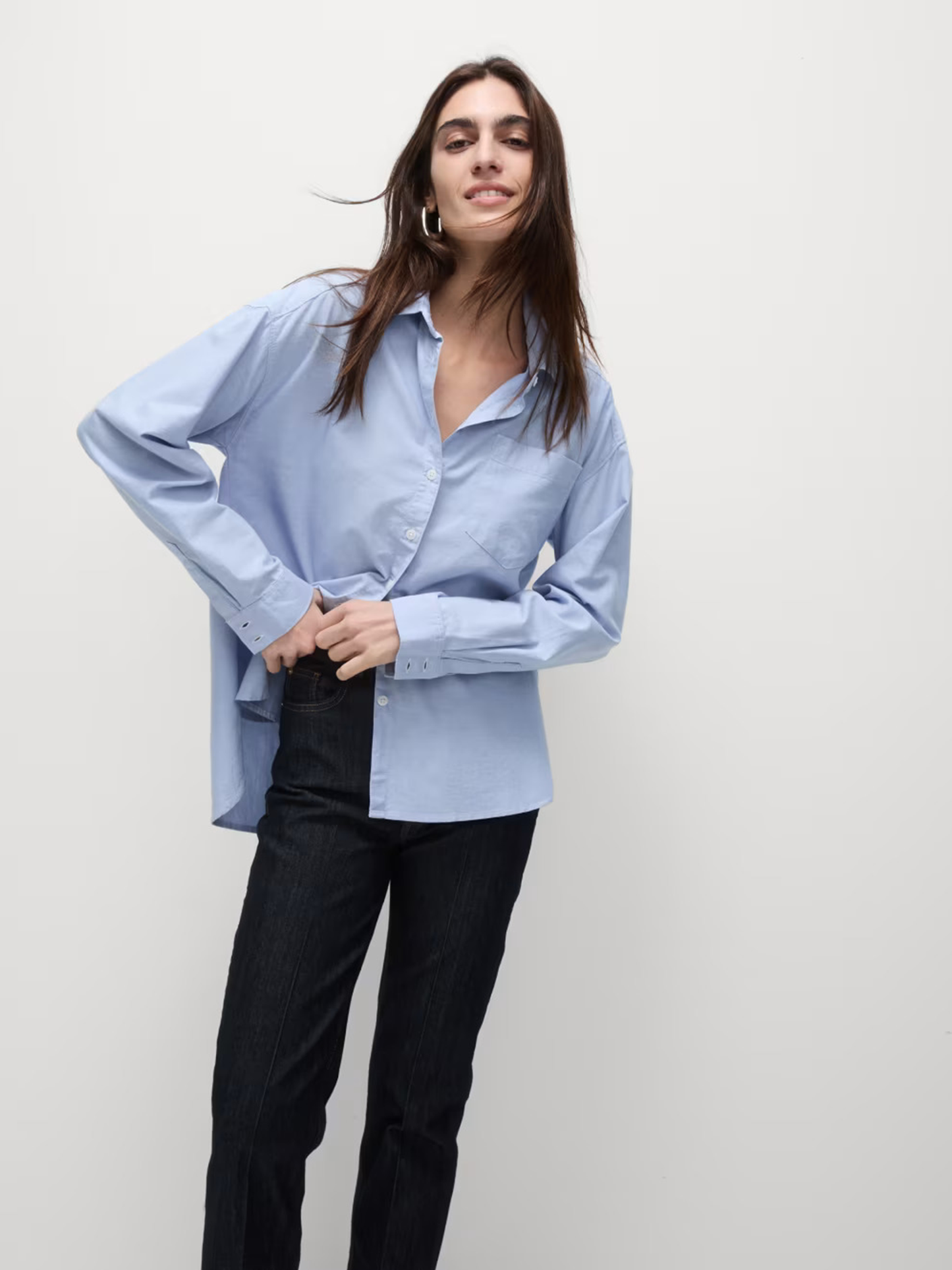 Pure Cotton Collared Button Through Shirt