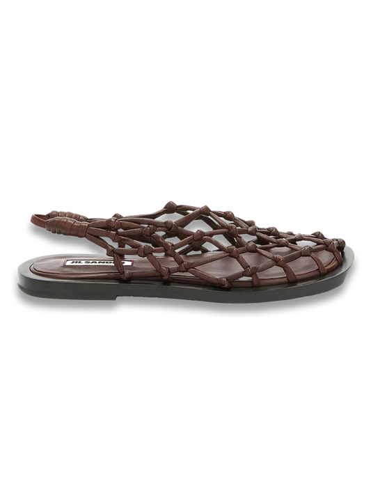 Woven slingback sandals