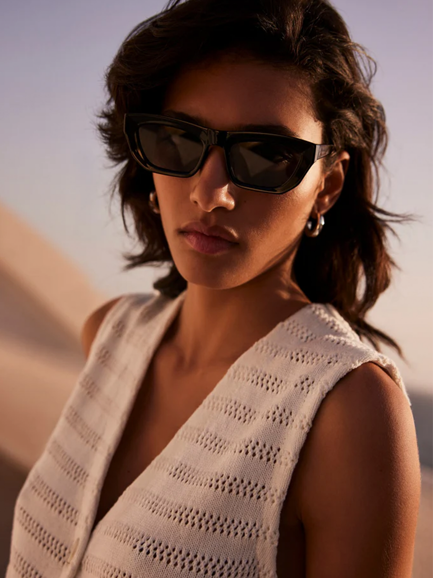 Black Rectangular Sunglasses
