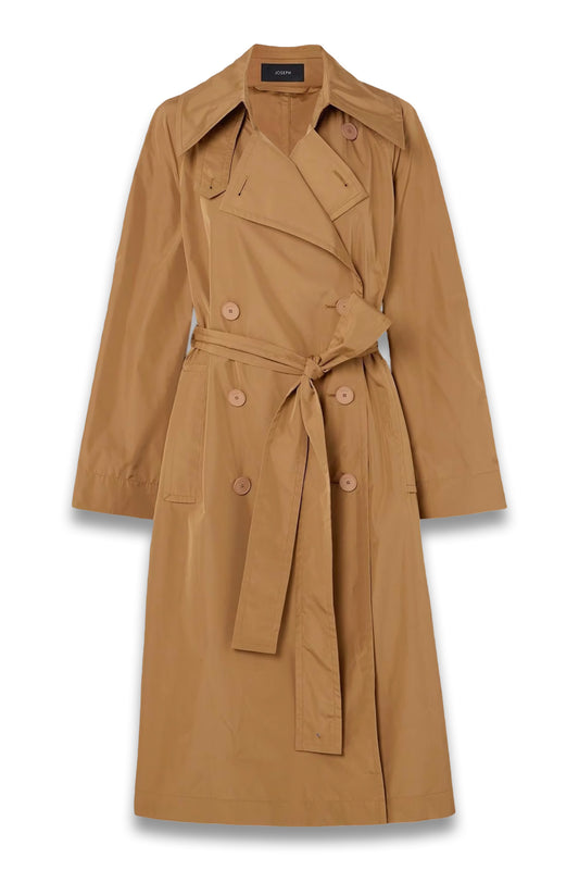 Rainwear Chatsworth Belted Double-breasted Shell Trench Coat