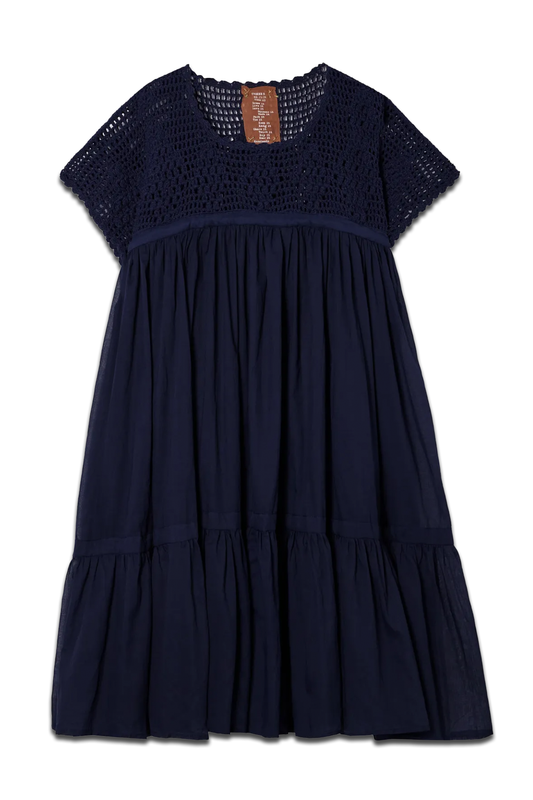+ NET SUSTAIN Wind Crochet And Cotton-Voile Mini Dress