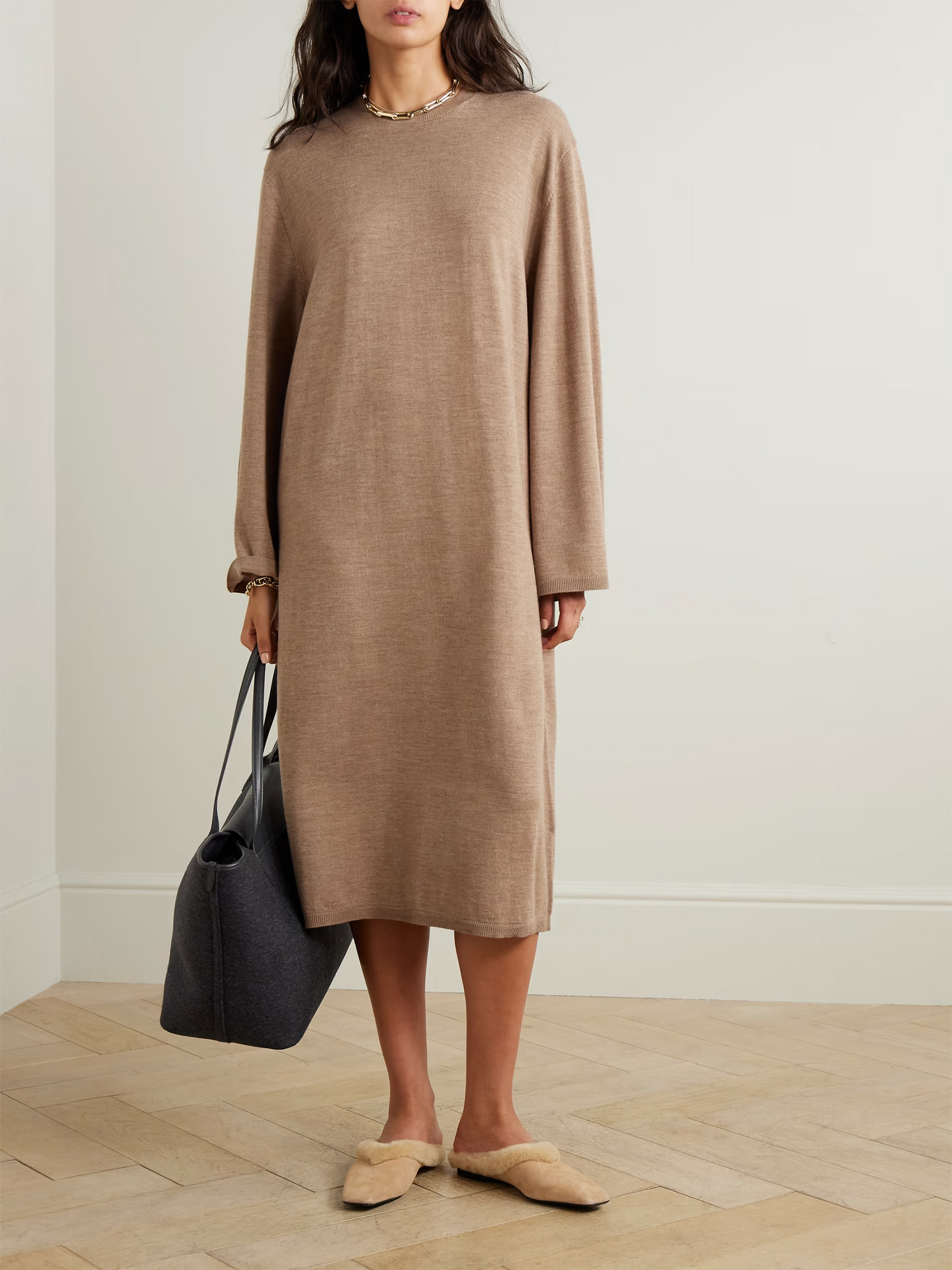Wool midi dress