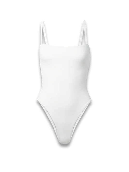 Petite Square Recycled-seersucker Swimsuit