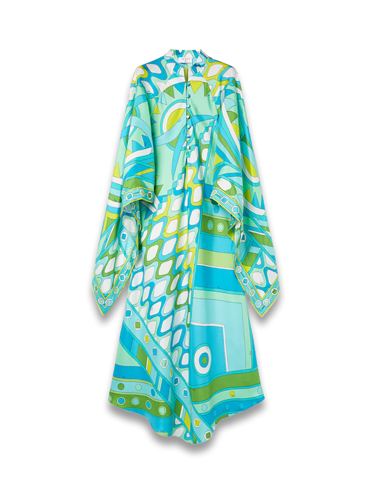 Vivara-Print Silk-Twill Kaftan