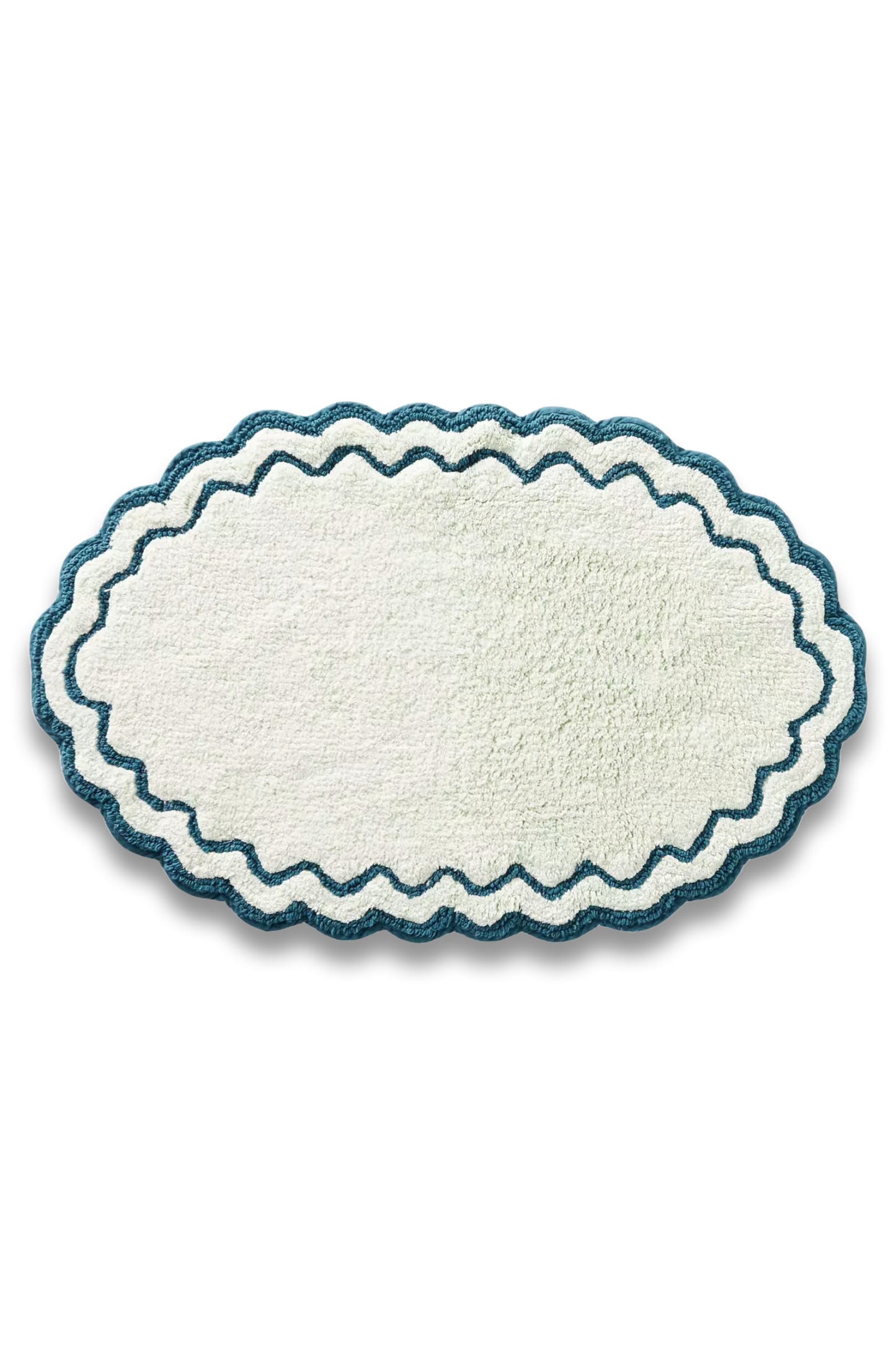 Rosita Scalloped Oval Bath Mat