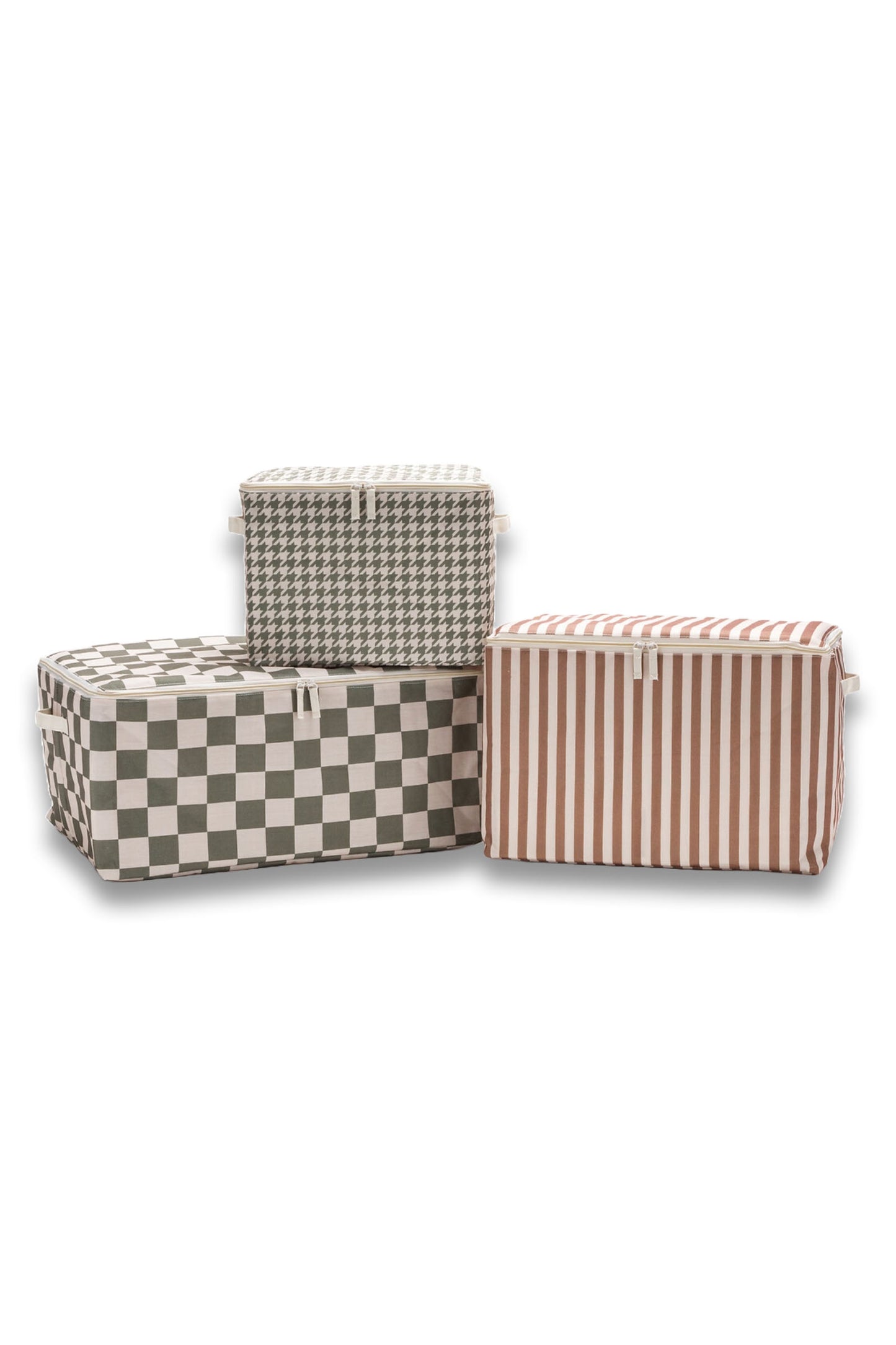 Set of 3 Sunny Polyester Storage Cubes