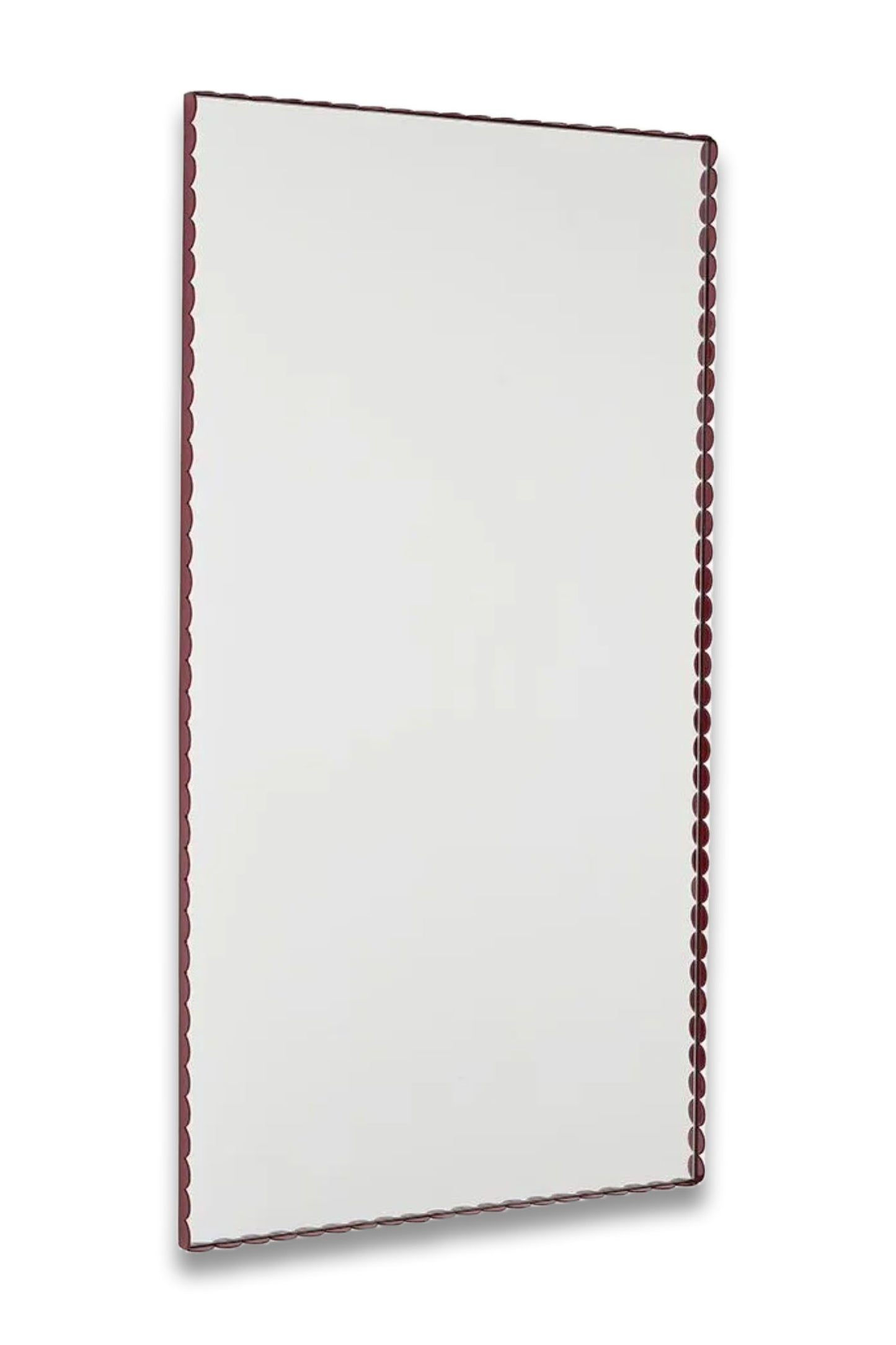 Arcs Wall Mirror Rectangle Burgundy 133 x 72cm