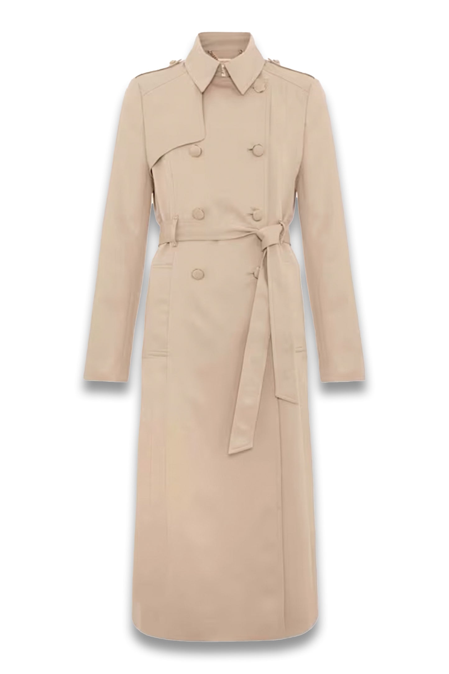 Cheryl Camel Long Fitted Trench Coat