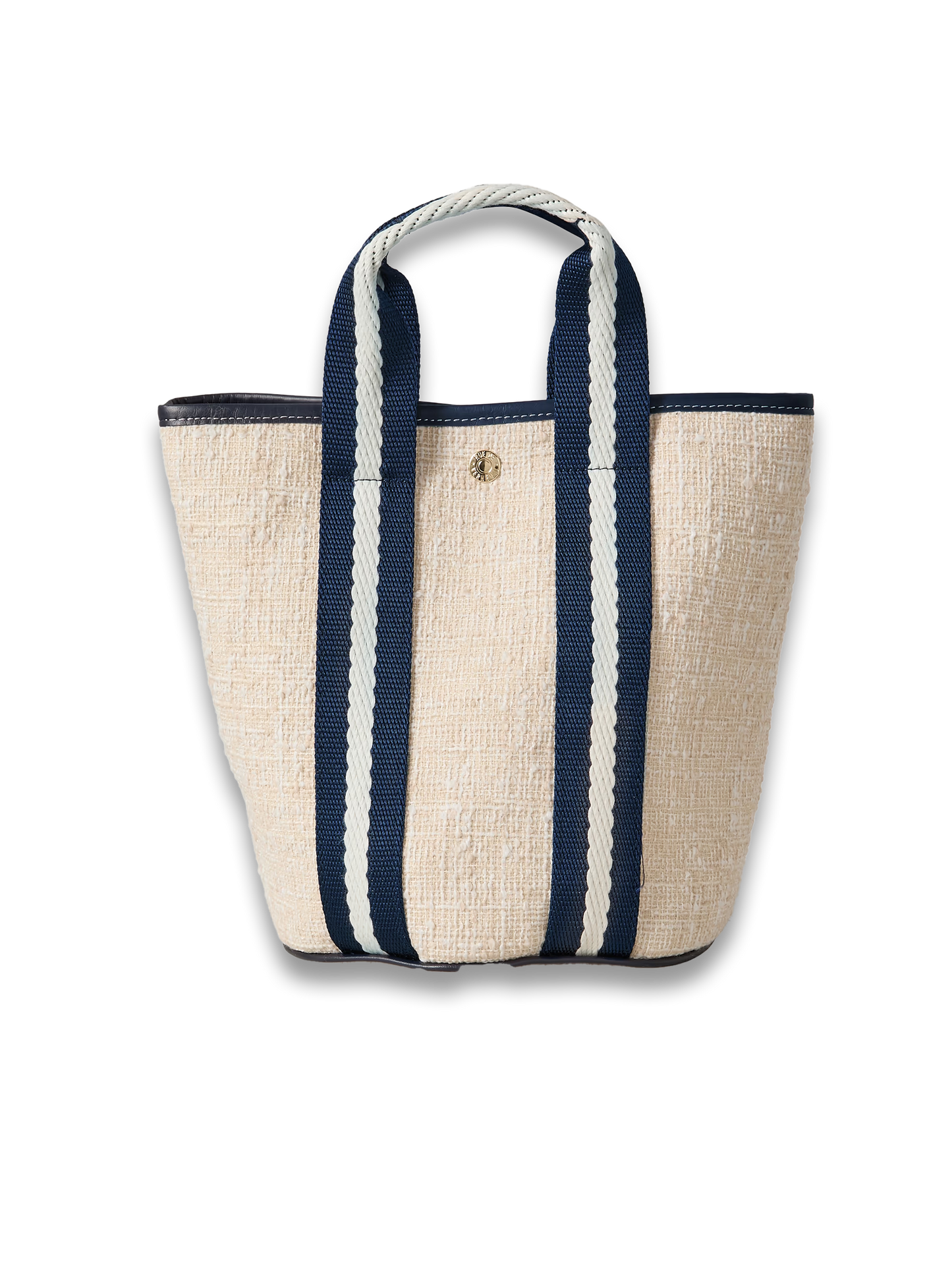Cruise Bucket small leather- and webbing-trimmed canvas tote