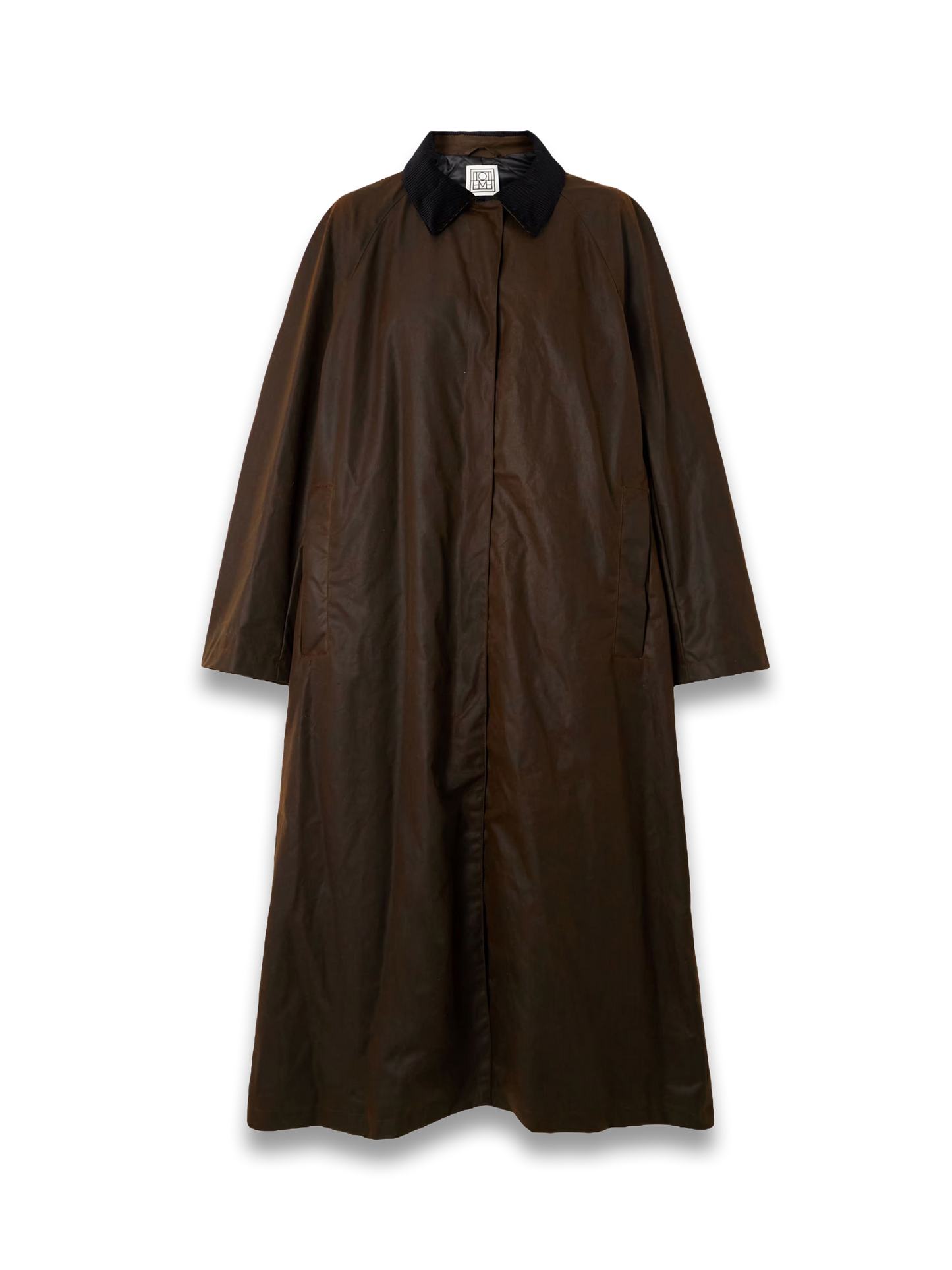 Corduroy-trimmed Waxed Organic Cotton Coat