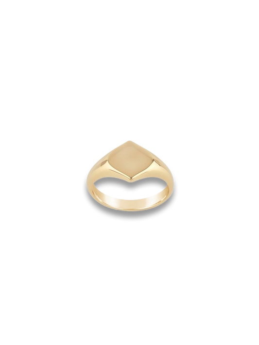 Lotus Signet Pinky Ring