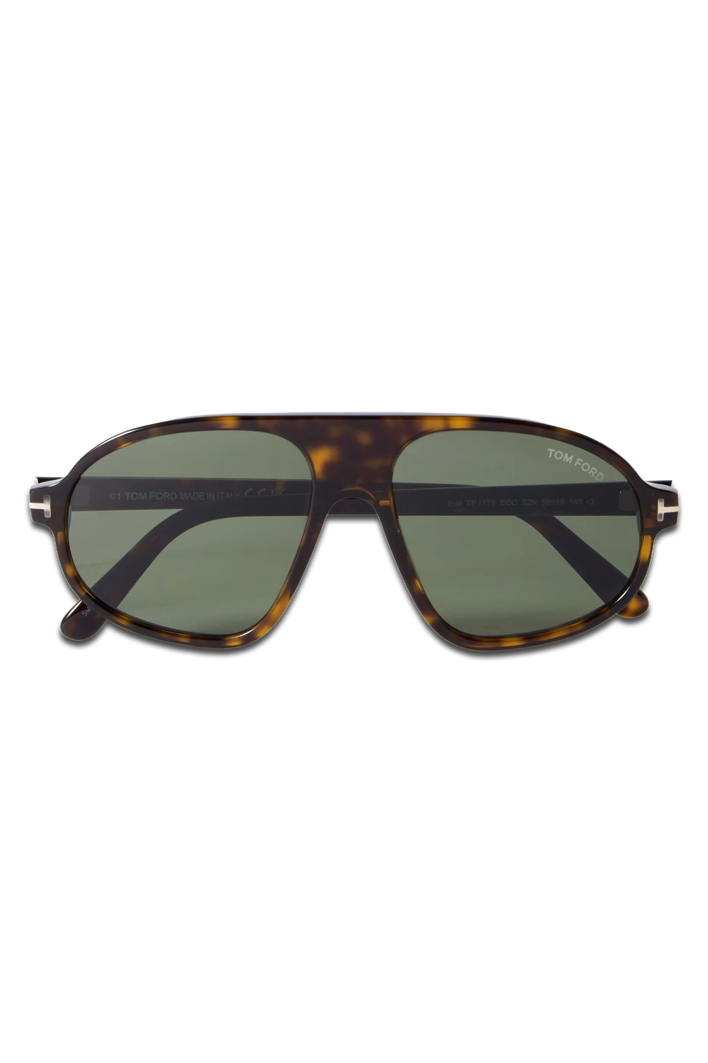 Erol Aviator-style Tortoishell Acetate Sunglasses