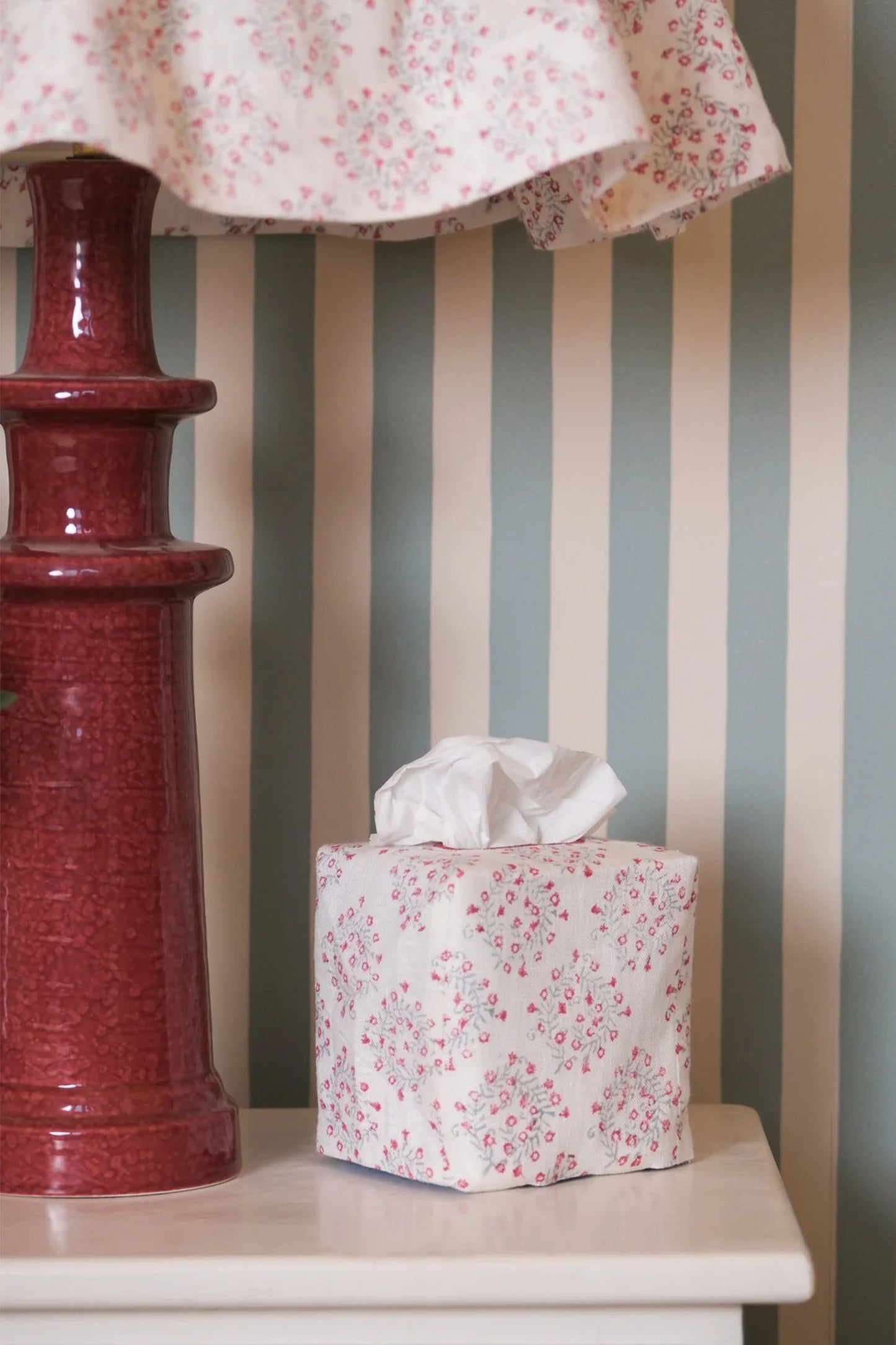 Square Linen Tissue Box Cover