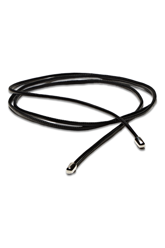 Leather Cord Belt With Knot Detail