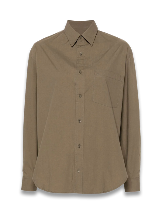 Green Long-Sleeve Organic Cotton Shirt