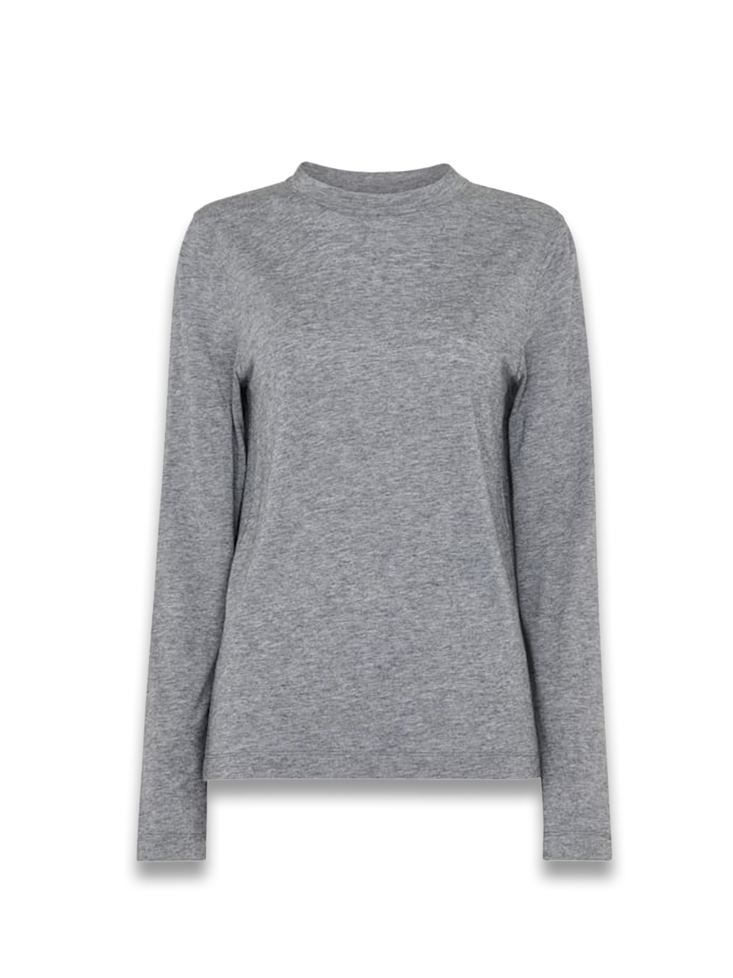 Grey Marl Wool Blend Crew Neck Top