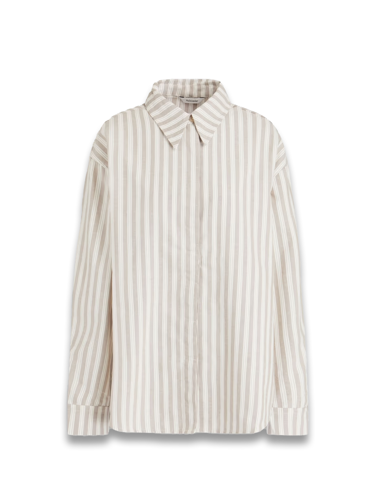 Oversized striped cotton shirt