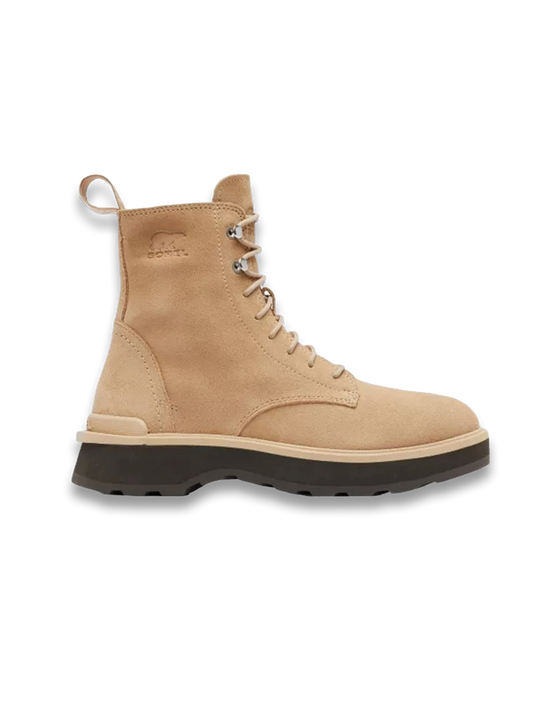 Hi-Line Lace Up Boots In Camel