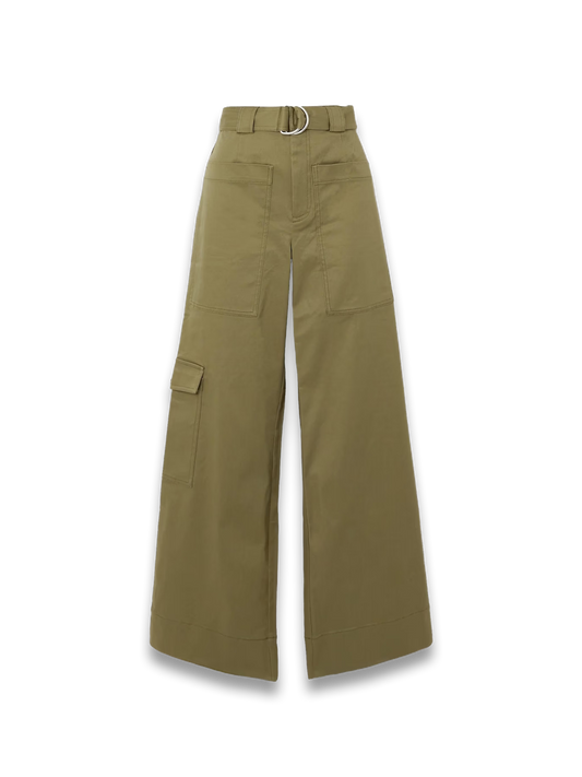 Cotton-blend twill cargo pants